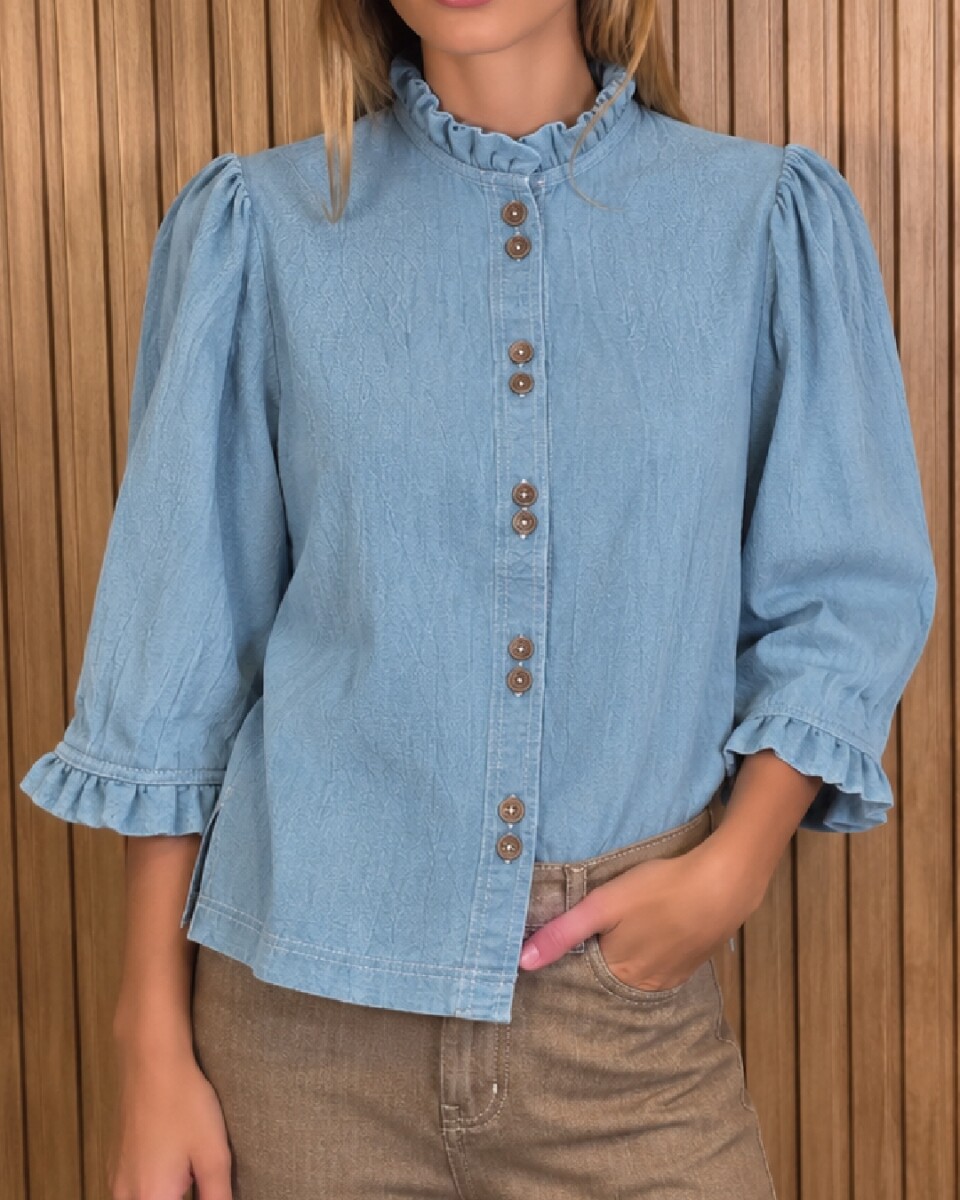 Camisa Carlita Volados - Tourquesa 