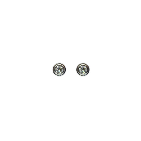Caravanas de oro blanco 18k con brillantes N4706W Caravanas de oro blanco 18k con brillantes N4706W