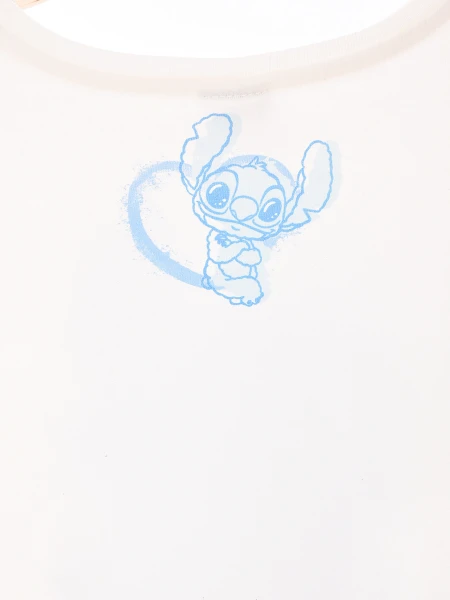 REMERA STITCH CUTE OFF WHITE