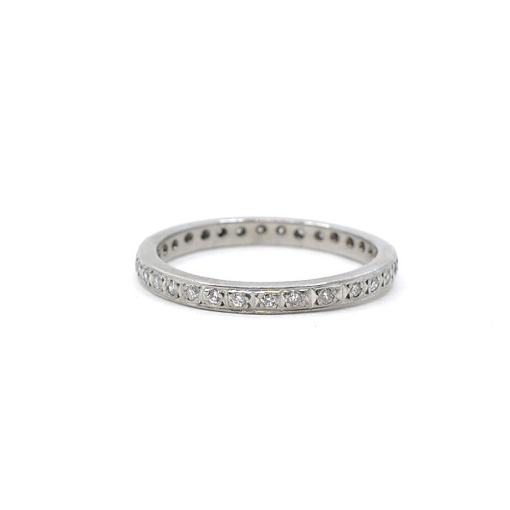 Anillo Sin Fin En Oro Blanco 18K Y Brillantes Anillo Sin Fin En Oro Blanco 18K Y Brillantes