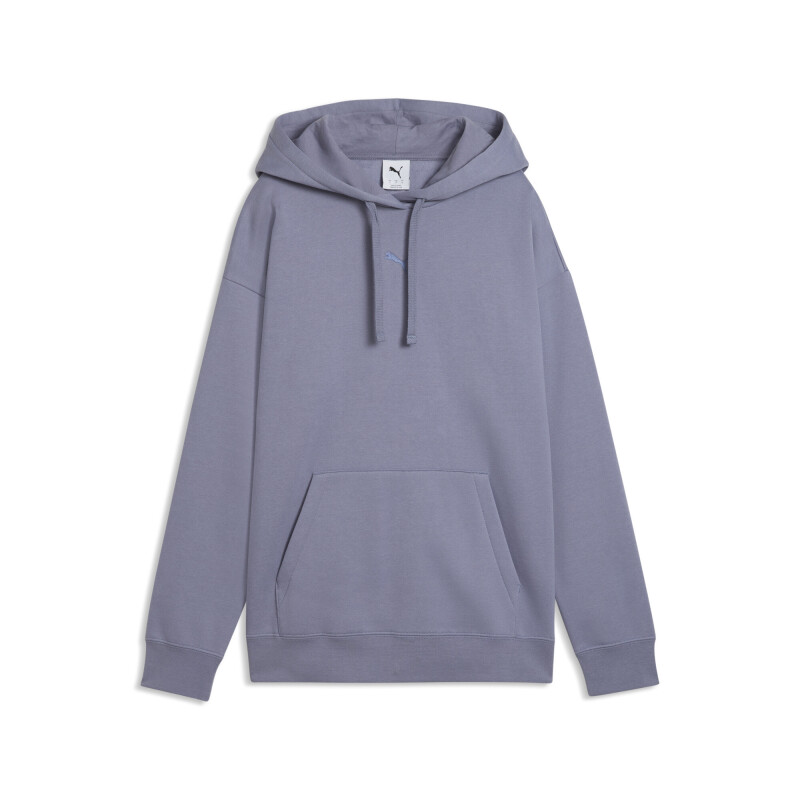 Hoodie PUMA ESS Center.Cat Logo Relax.FL Mujer 692917 65 Gris Cielo