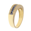 Anillo de oro amarillo 18k con brillantes y zafiros N8883 Anillo de oro amarillo 18k con brillantes y zafiros N8883