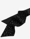 Skunzies Texturada Scrunchie Con Maxi Lazo - Negro