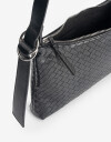 City Cartera Formato City Trenzada Con Asa De Hombro - Negro