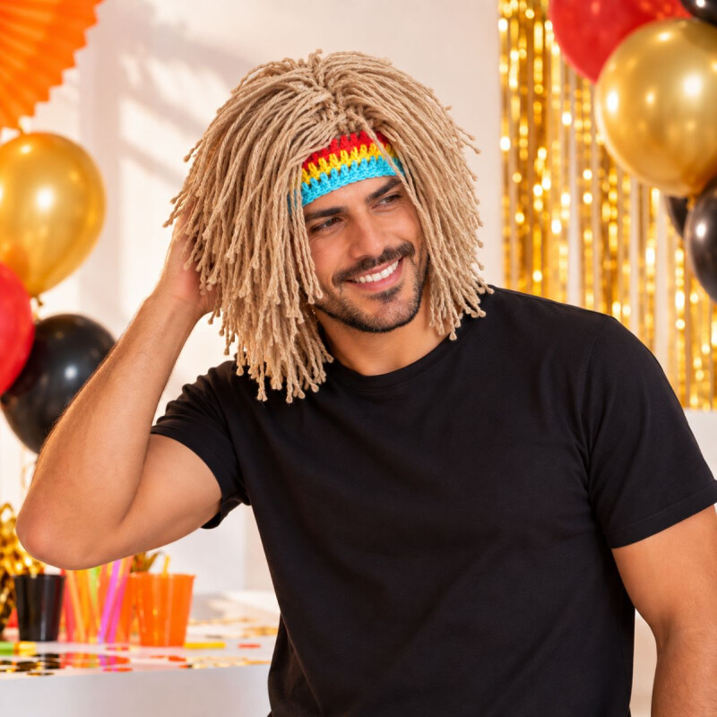 Peluca Estilo Rasta Pelo Marrón