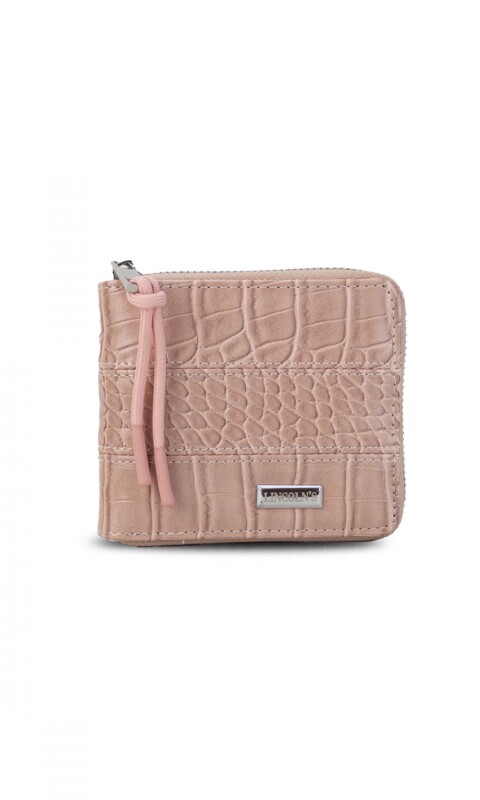 BILLETERA CANDELA CROCO ROSA MAUVE