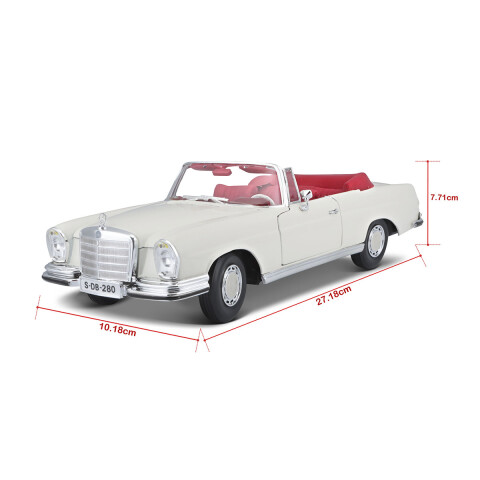 Auto de Colección Maisto 1967 Mercedes Bens 280SE Cabrio Escala 1:18 U