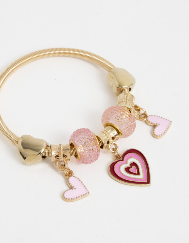 Pulseras Infantiles Con corazón Pulsera Infantil Multidijes Corazón - Dorado