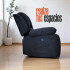 Sofá Sillón Poltrona Reclinable Masajeador Electrico Color Negro Tela