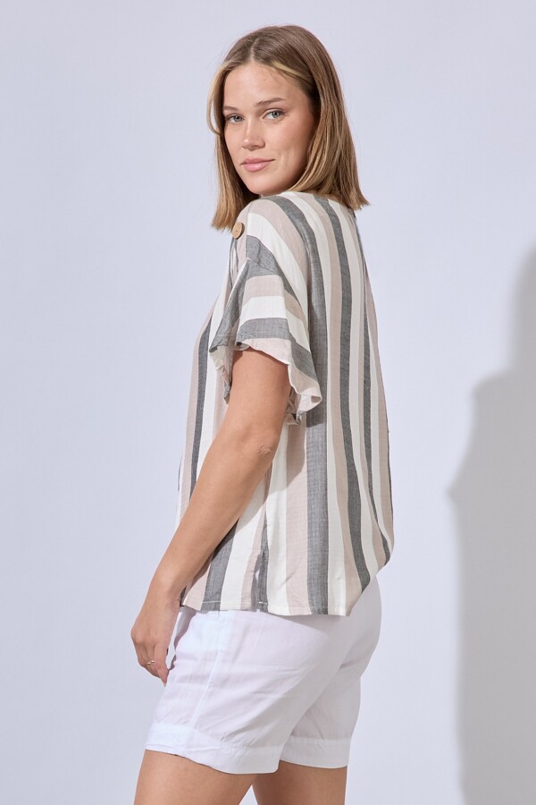 Blusa Botones MULTI/GRIS