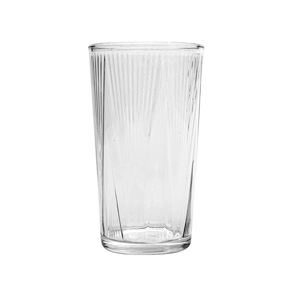 Set X6 Vaso Alto Topacio Agua Refresco Jugo en Vidrio 336ml - Transparente 