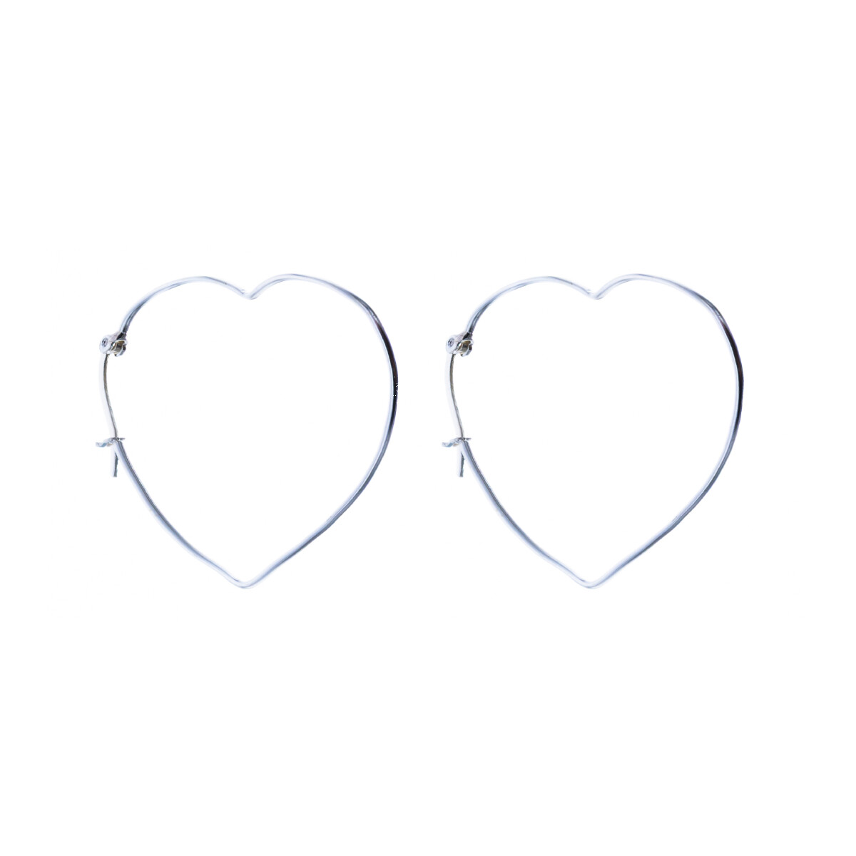 Par de aros de plata 925, CORAZON. 
