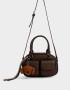 Bowling Cartera Bowling Con Charm - Marron Chocolate