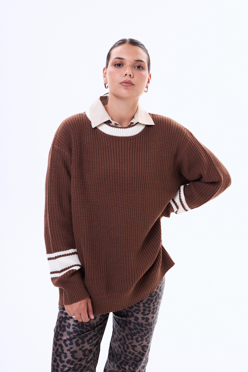 Buzo Tejido Jardín - Marrón 