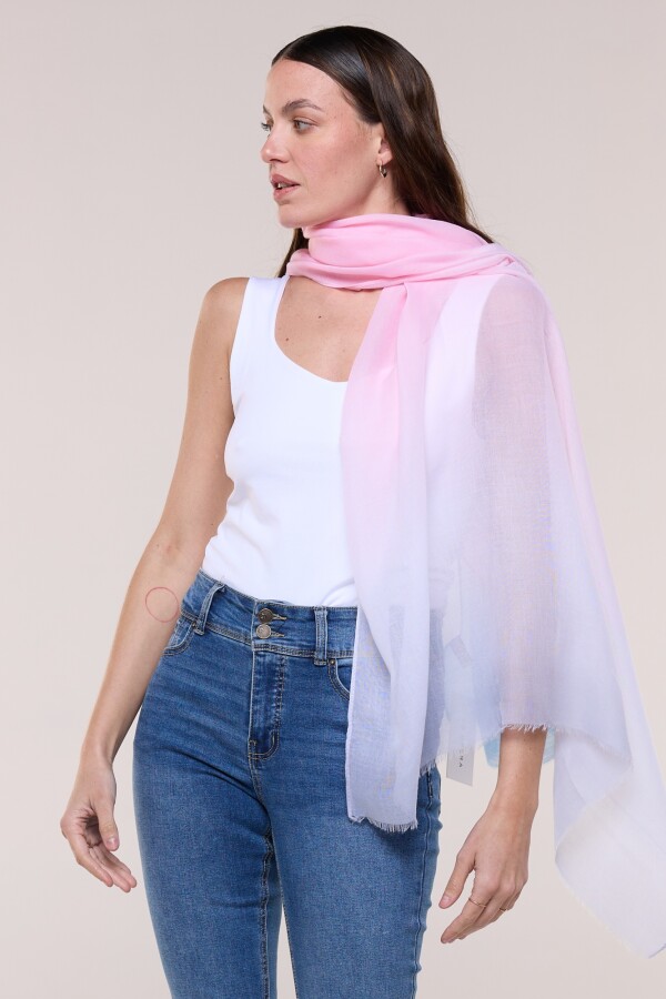 Pashmina Degradé ROSA/MULTI