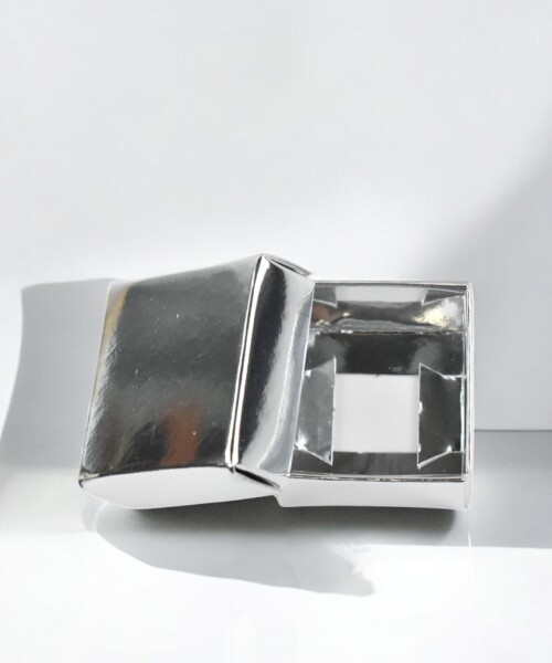 Caja laminada 01 - 2,5x4x4 cm. PLATA