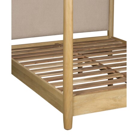 CAMA CANOPY QUEEN MADERA-DE-MANGO NATURAL-BEIGE WOODSIDE