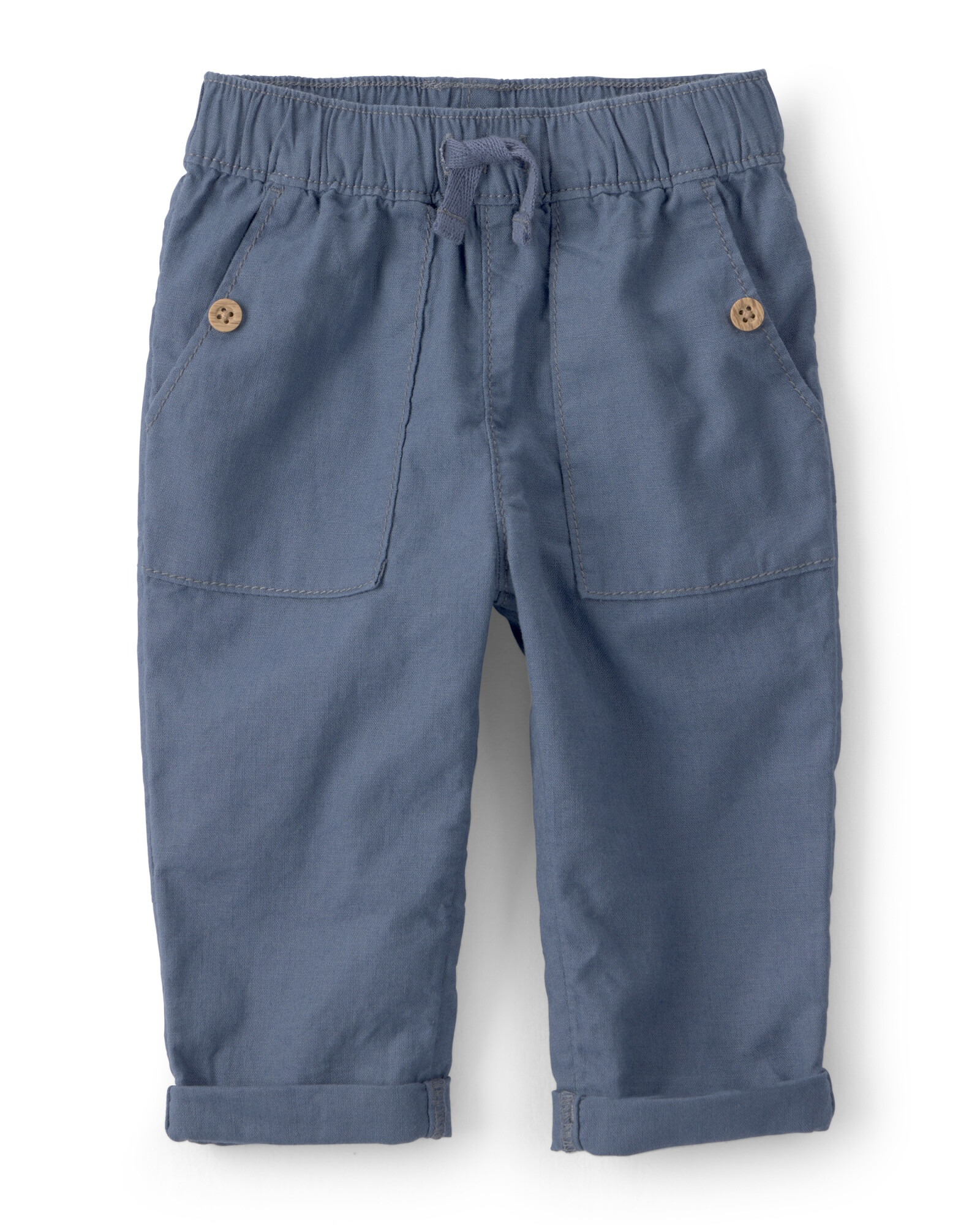 Set dos piezas de algodón, pantalón y camisa a cuadros, azul Sin color