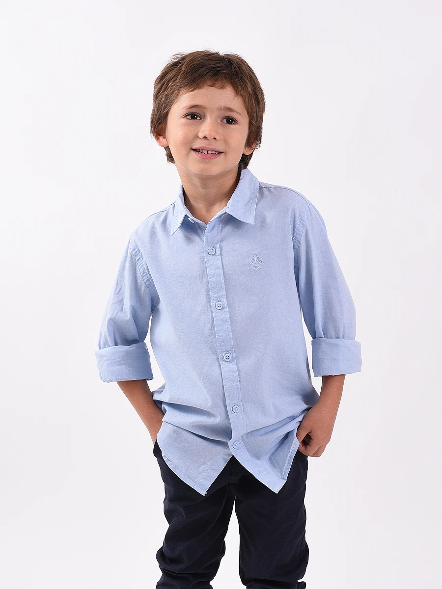 CAMISA GIOVANI - CELESTE 