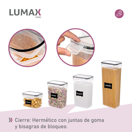 Set de 24 Recipientes Herméticos con Tapa Apilables Lumax Set de 24 Recipientes Herméticos con Tapa Apilables Lumax