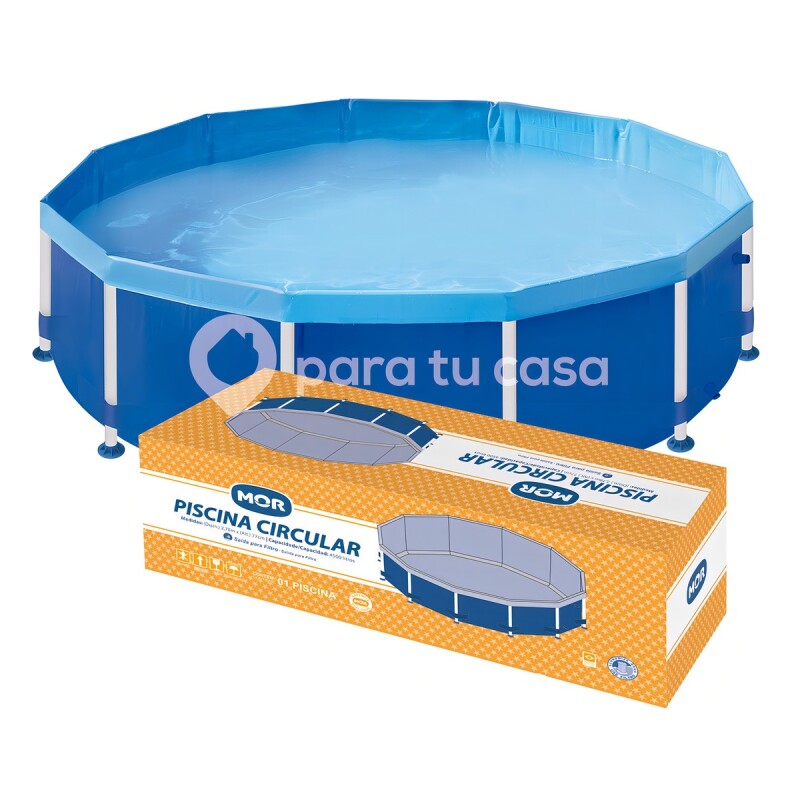 Pileta estructural Mor 1007MOR Circular x 30.5 cm de ancho x 2.78 m de diámetro 4500 L azul Pileta Estructural Mor 1007mor Circular X 30.5 Cm De Ancho X 2.78 M De Diámetro 4500 L Azul