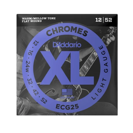 Encordado Electrica Daddario Ecg25 Chrome 12-52 Encordado Electrica Daddario Ecg25 Chrome 12-52
