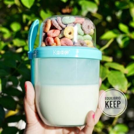 Vaso Keep To Go 500ML Yogurt y Cereales VERDE-AGUA