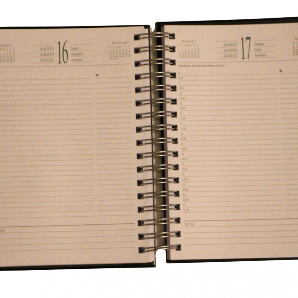 AGENDA ABEZETA 269 SETTIMANALE CON RULO TAPA GRIS OSCURO