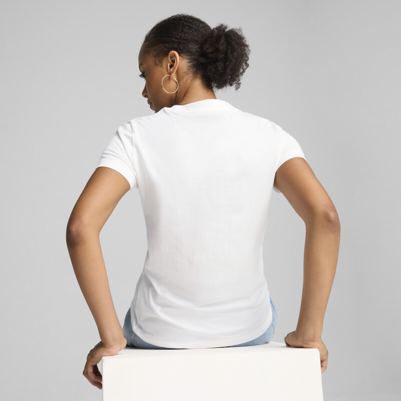 Remera Puma SQUAD Graphic Tee de Mujer - 681537 02 Blanco