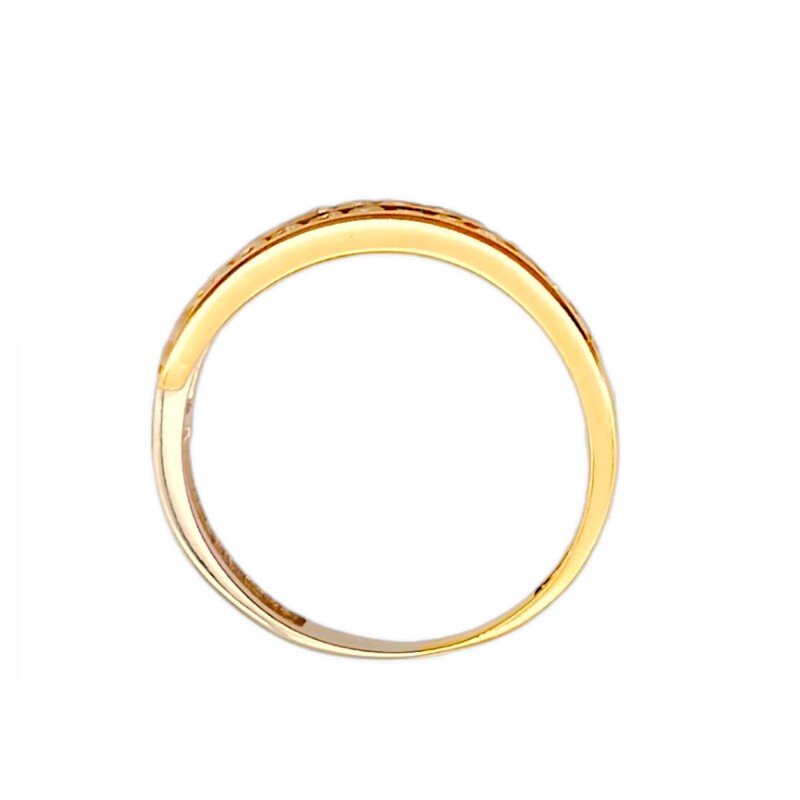 Anillo Cruzado-Oro 18k-Piedra Zirconia-AN9518 conpiedra