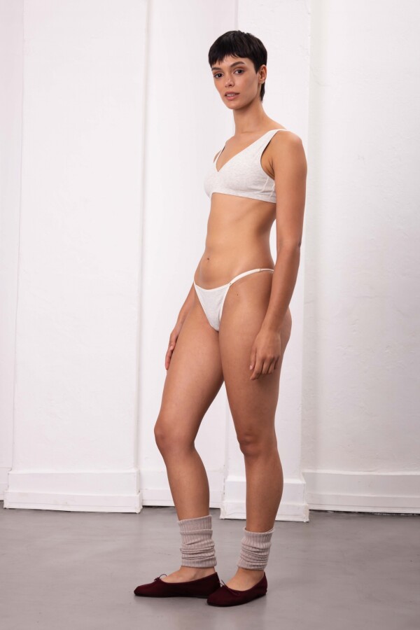 Pantie Less Peelita Algodón – Versión less, minimalista y ligera Gris Melange