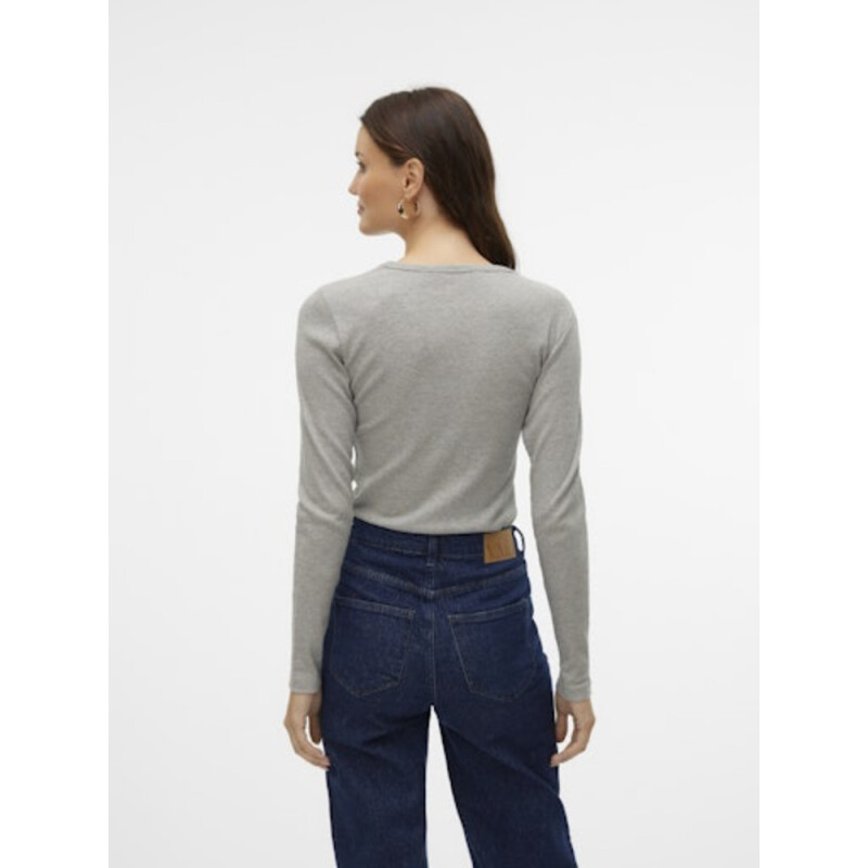 VMCHLOE LS LUREX SHORT TOP JRS CORE-20 1 Light Grey Mela/Detail SILVER