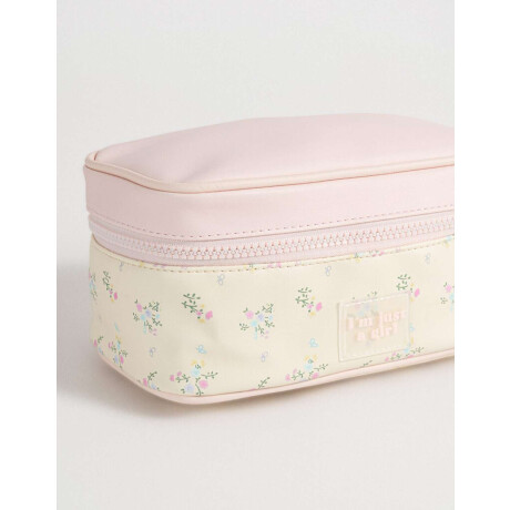Portacosméticos Puffy Flores Estampado Flores