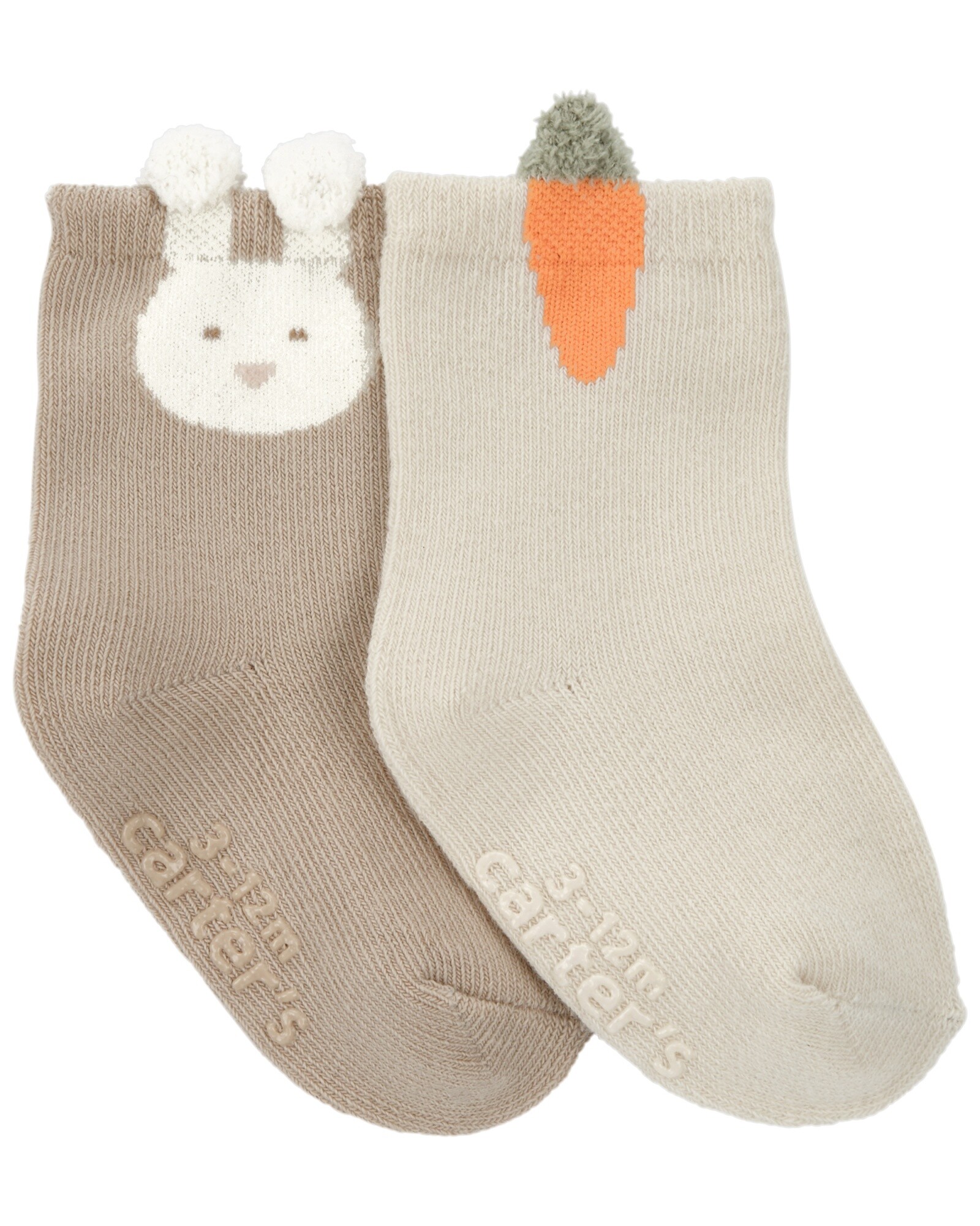 Pack dos pares de medias de algodón, diseño pascuas Sin color