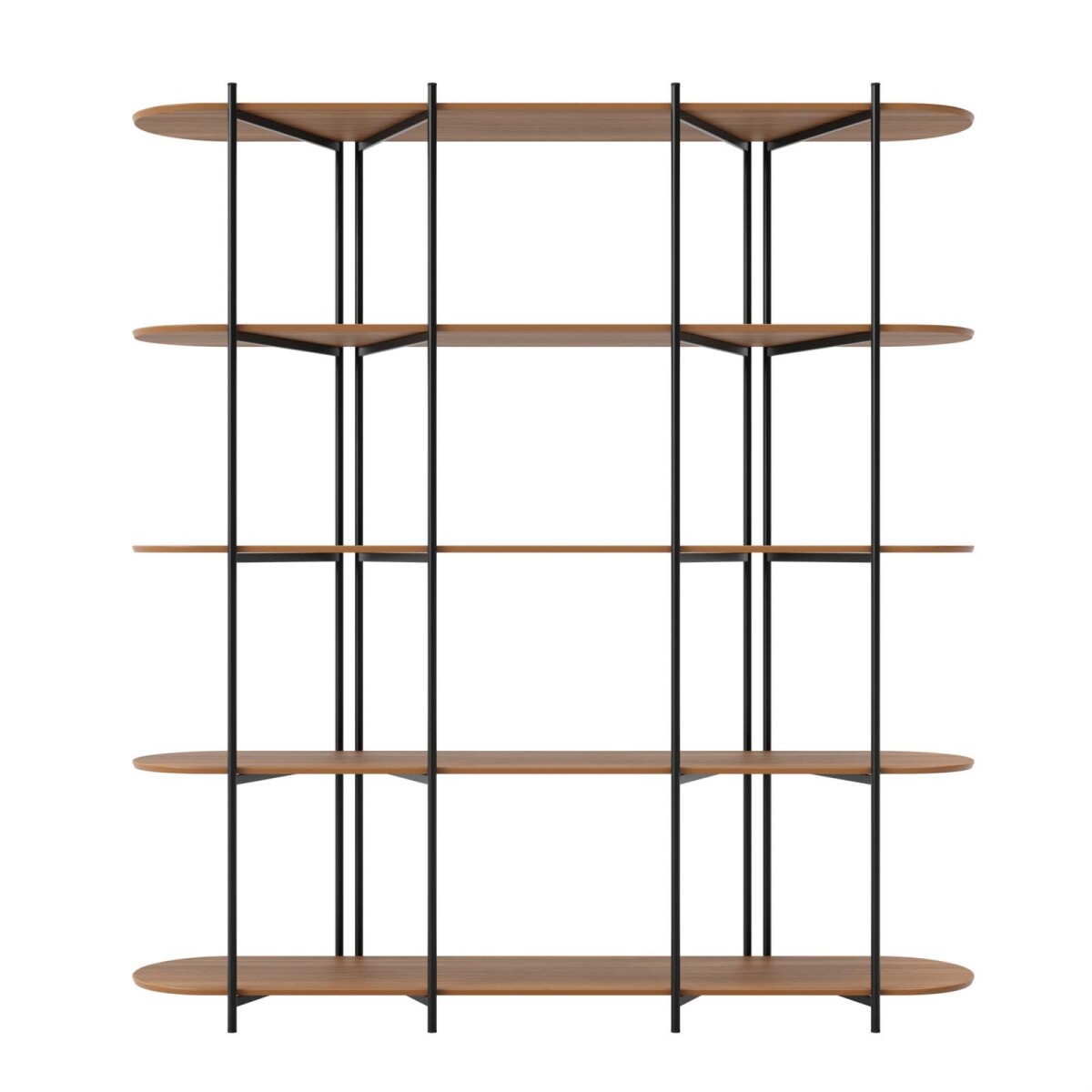 ESTANTERÍA/BIBLIOTECA/DIVISOR - MDF-Y-ACERO NEGRO AMAYA 