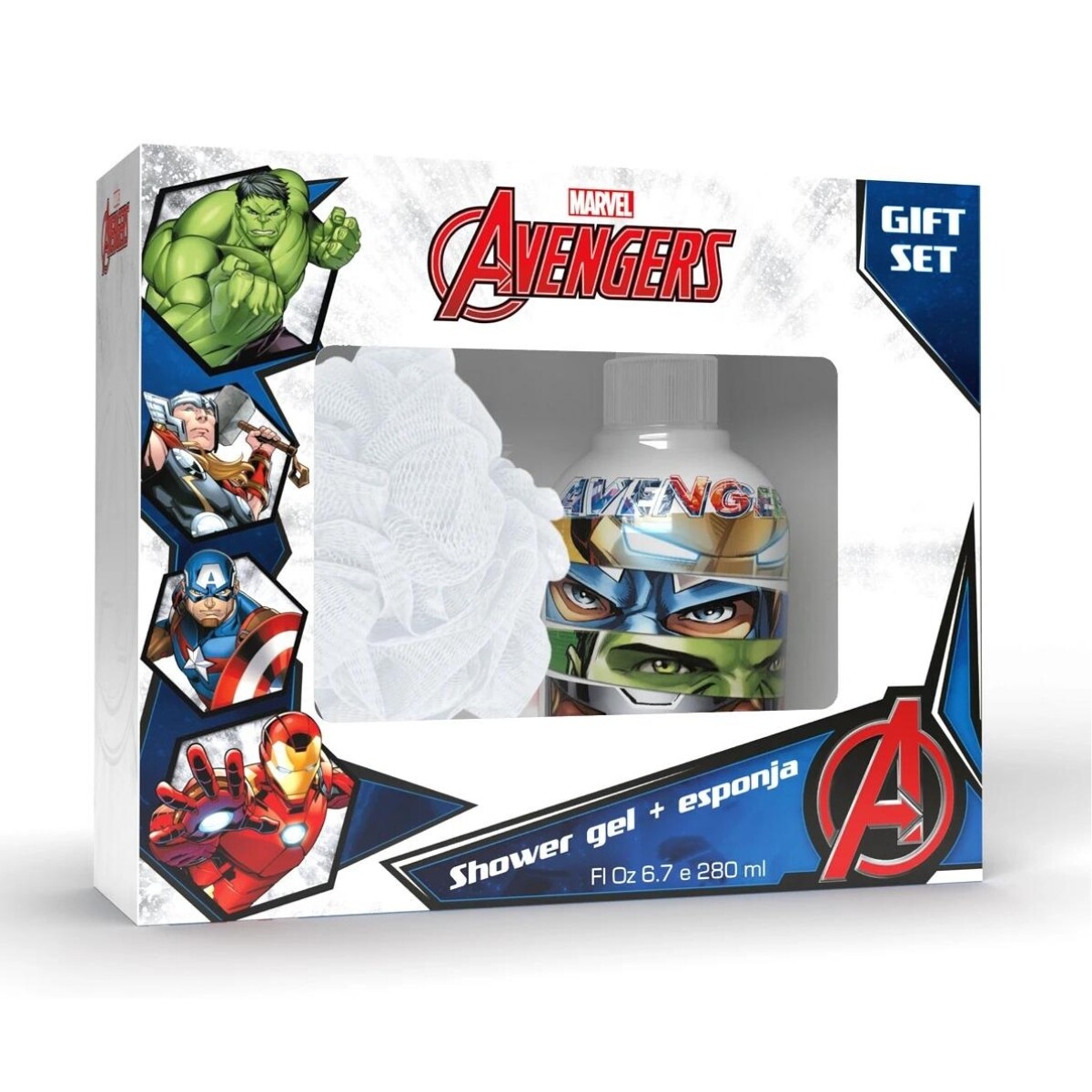 Set Infantil Disney Avengers Shower Gel + Esponja 