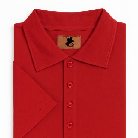 Remera tipo polo dama bagual ROJA