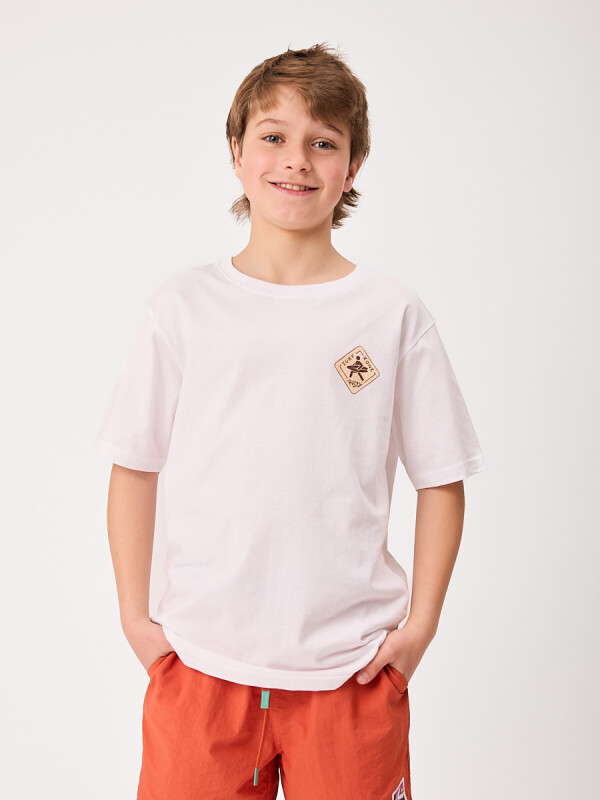 T-SHIRT PRINTO TEEN RUSTY Blanco