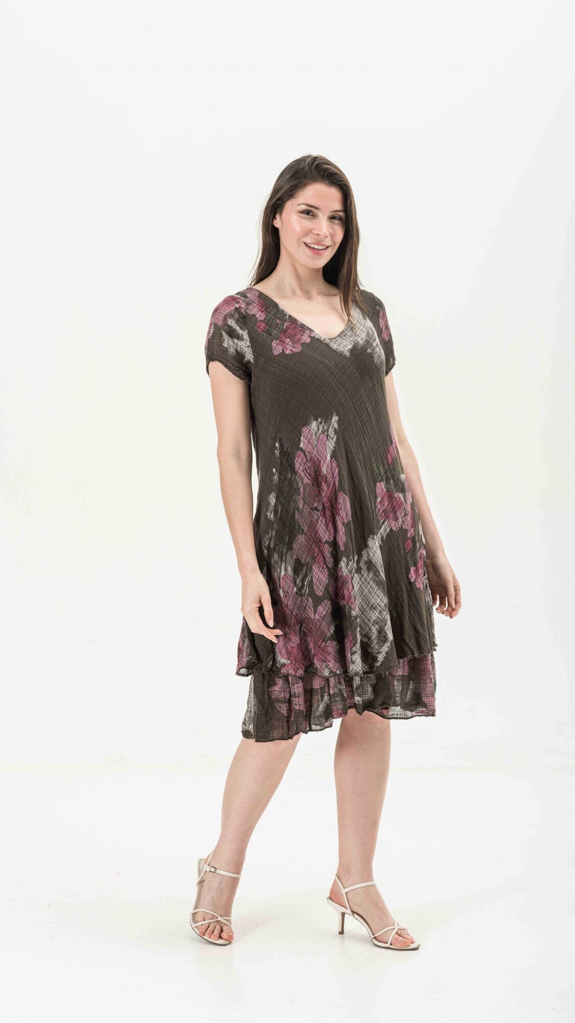VESTIDO CAROLINE ESTAMPADO MARRÓN