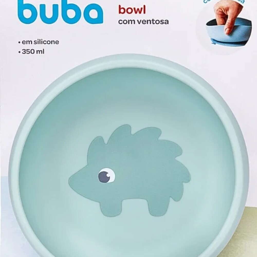 Bowl con ventosa silicona BUBA cloudy verde