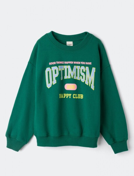 BUZO INFANTIL CON ESTAMPA VERDE