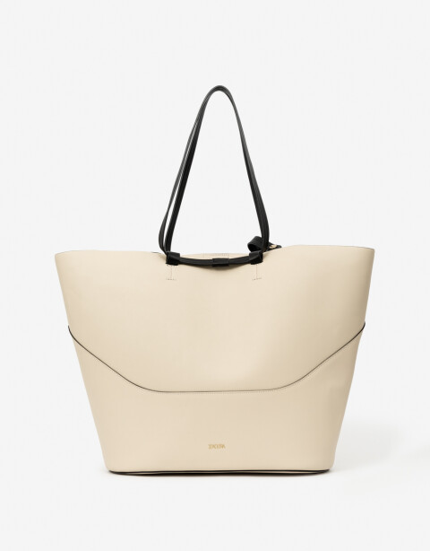 Shopper Shopper Con Bolso - Combinacion Bicolor