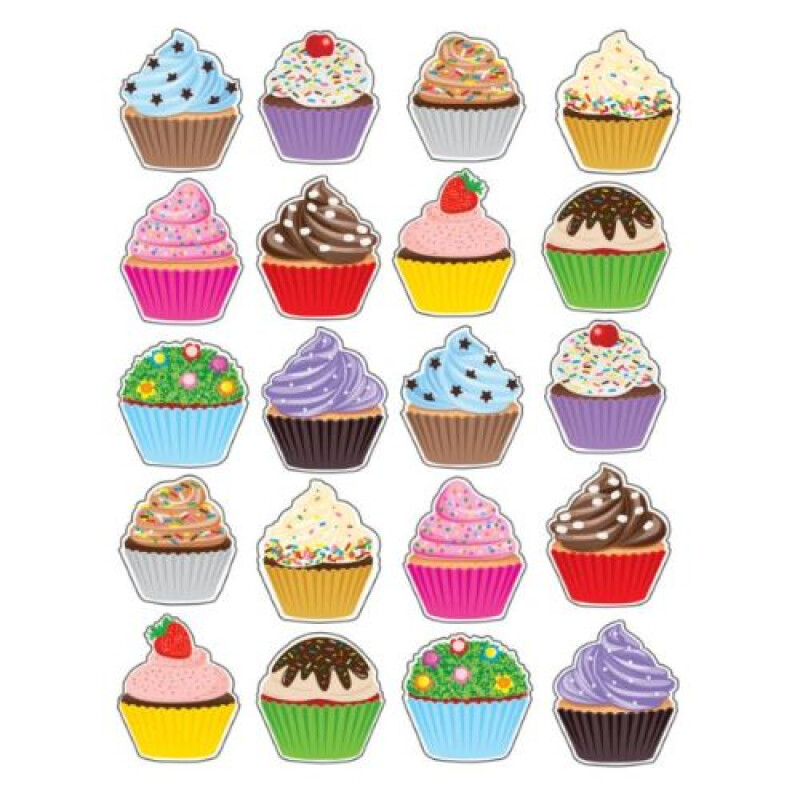 Sticker Acolchonado con glitter Cupcake Sticker Acolchonado Con Glitter Cupcake