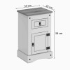 Mesa de luz 1 Puerta 1 Cajón - Linea Mexicana Blanco Mesa de luz 1 Puerta 1 Cajón - Linea Mexicana Blanco