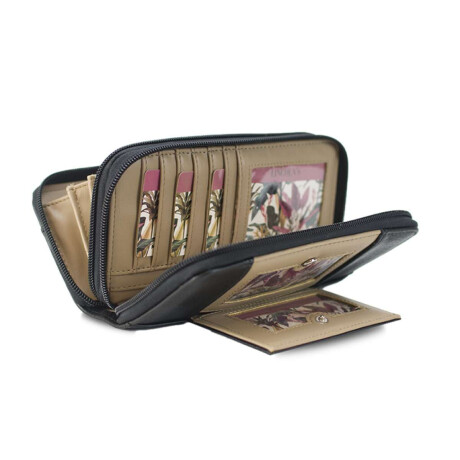 Billetera Hibisco Negro