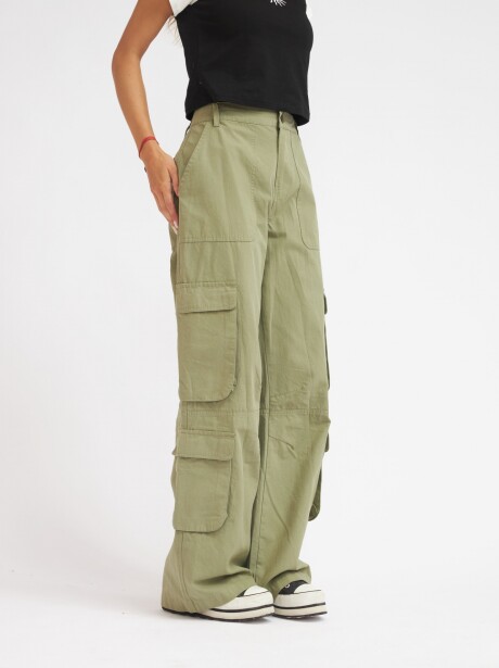 JEAN CAM VERDE MILITAR