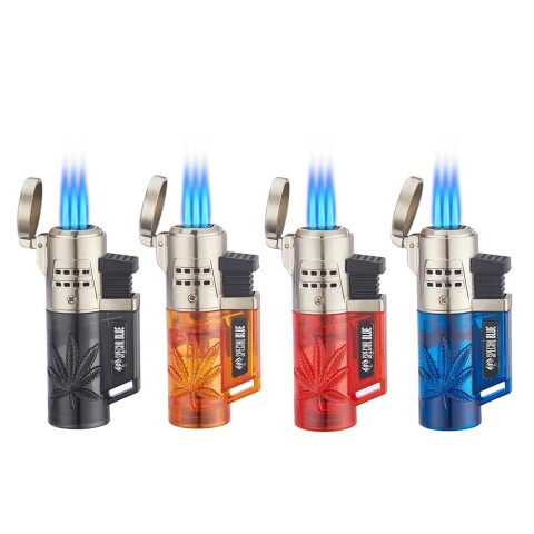 ENCENDEDOR SOPLETE LEAF LIGHTER (3 FLAMES) SPECIAL BLUE ENCENDEDOR SOPLETE LEAF LIGHTER (3 FLAMES) SPECIAL BLUE