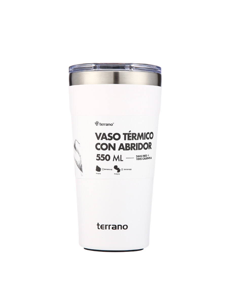 Vaso Acero Inox. 550mL. - Blanco 