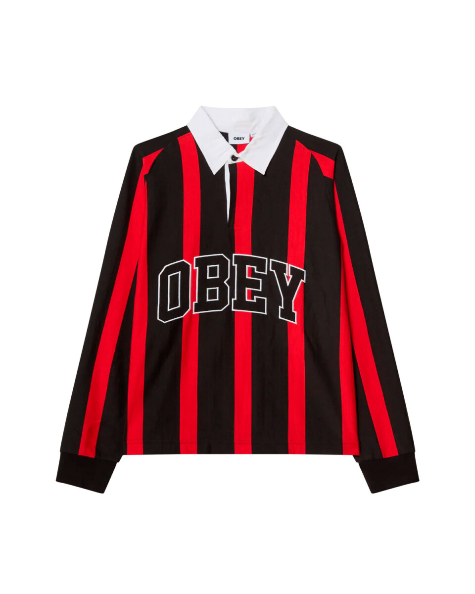 LANDON STRIPE POLO LS 