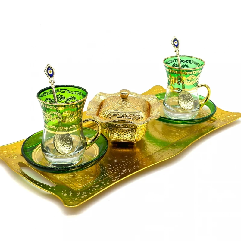 Set de té para dos personas vip color Verde